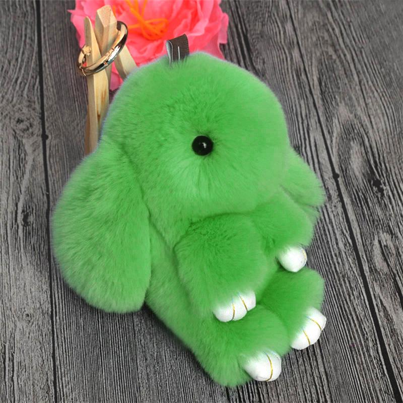 Cute Natural Rabbit Fur Pom Bunny Women Fluffy Rabbits On Bag Car Trinket Jewelry Wedding Party Toy Gift Bag Charm