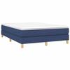 3144181 vidaXL Lit à sommier tapissier avec matelas Bleu 140x200 cm Tissu