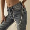 Simple Waist Chain For Women Temperament Pearl Beaded U-Shaped Waist Chain Hip Hop Rock Personality Jeans Chain Accessories
