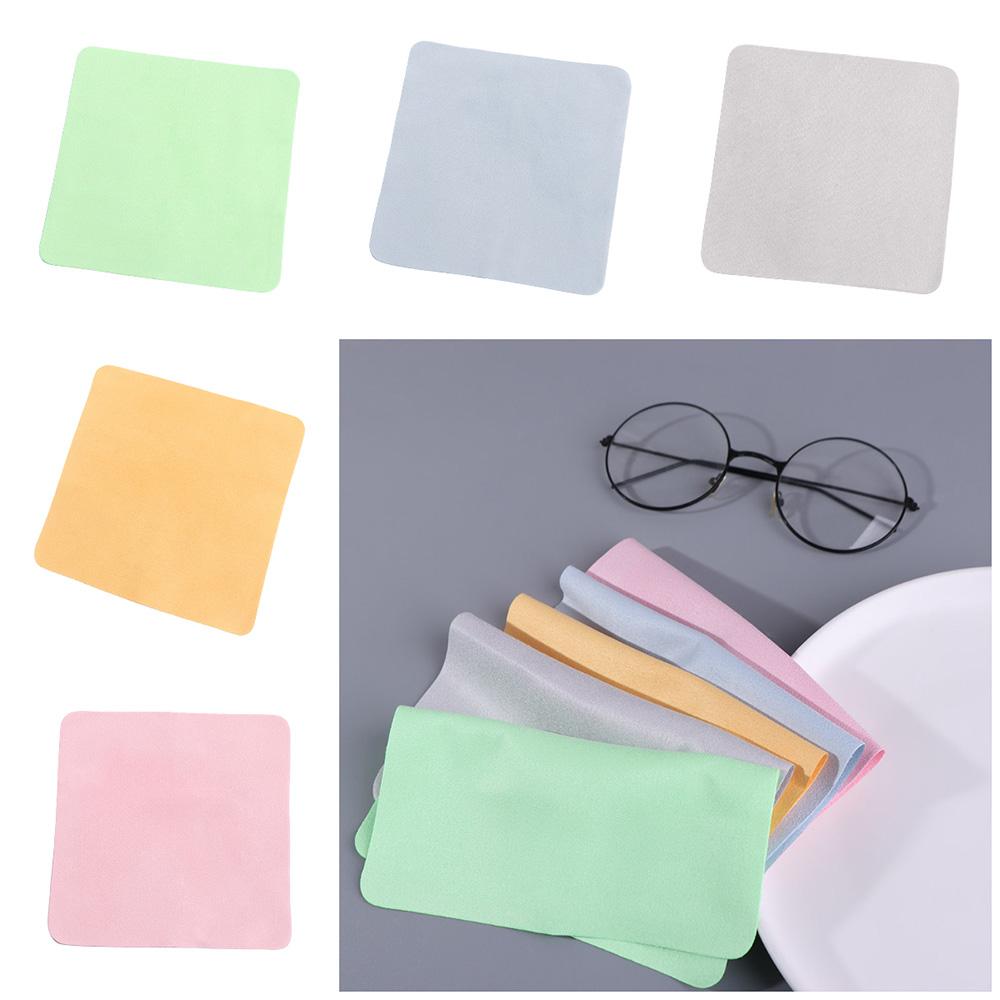 Solid Color Glasses Cloth Microfiber Cleaning Wipes Simple Glasses Cleaner Female