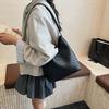 Premium Texture Niche Simple Woven Bucket Bag Large Capacity Casual Lazy Style Underarm Shoulder Commuter Tote Bag