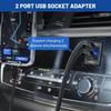 Автомобильное зарядное устройство с двойным USB-портом подходит для Toyota, квадратная розетка с синим светом, автомобильная USB-вилка подходит для Corolla RAV4 Camry