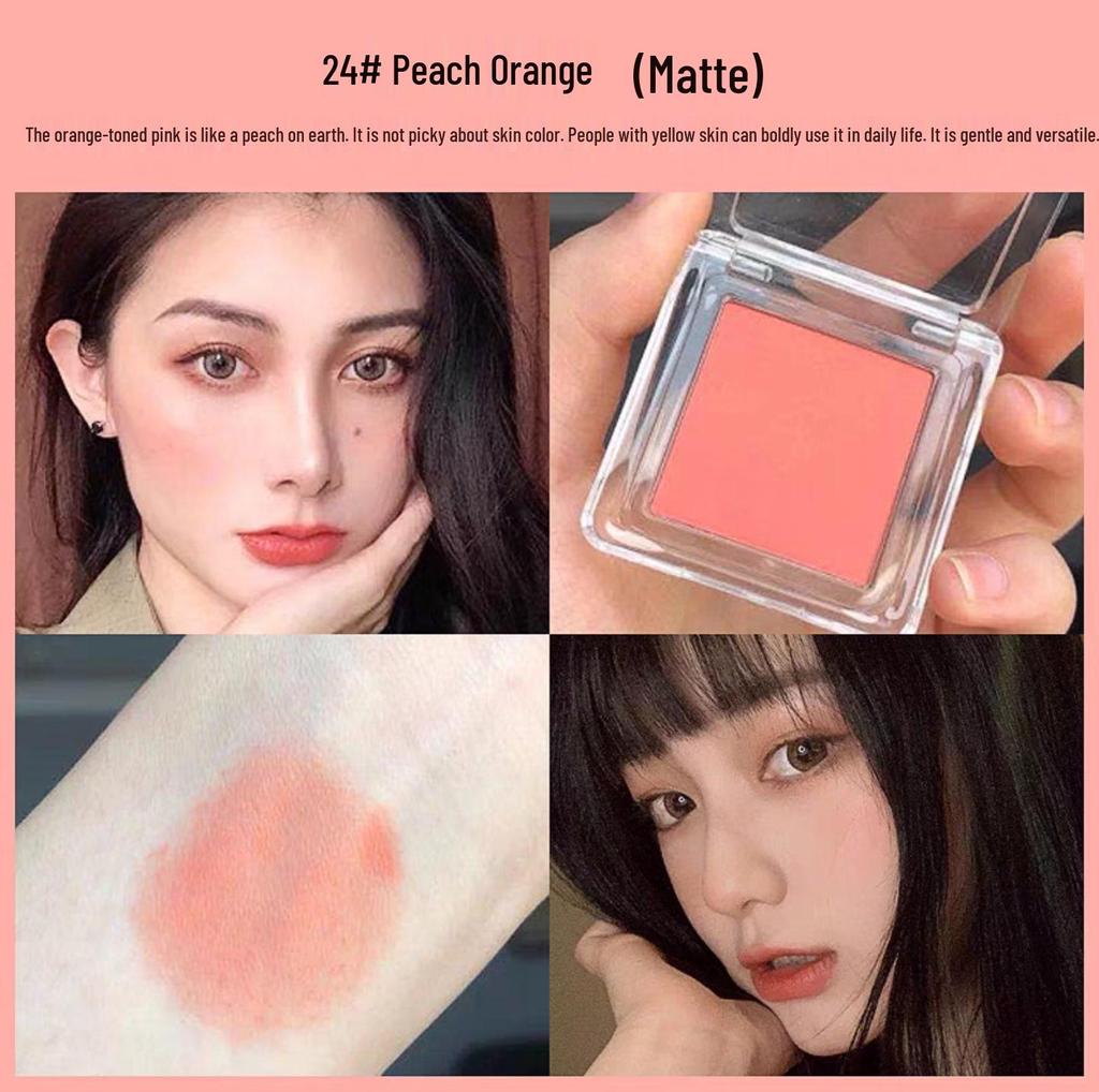 MEIBAOGE Multi-Color Matte Blush Palette: Purple, Blue, Peach, Natural, Milk Apricot