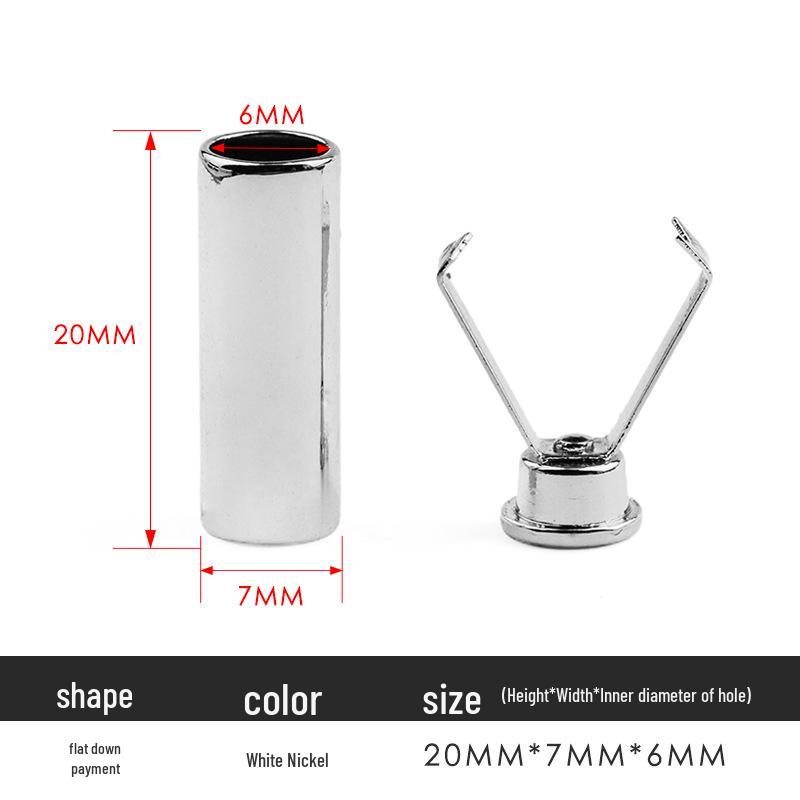 Metal Bell Clip Cord Pendant for Down Jackets and Hoodies with Removable Stopper Button