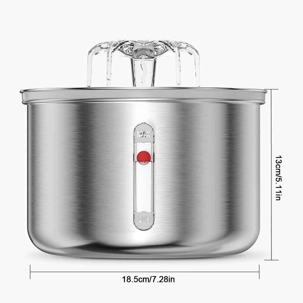 2л автоматический фонтанчик для воды для домашних животных 304 нержавеющая сталь умный диспенсер для воды большой емкости автоматический фильтр поилка для домашних животных для кошек собак