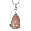 Necklace Sunstone Gemstone Handmade Silver Jewelry 2.75"