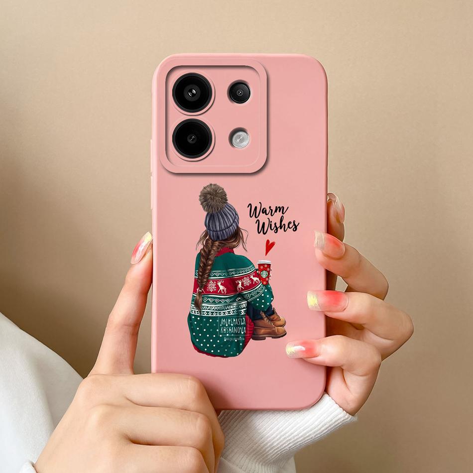Чехол для Xiaomi Poco X6 Pro Аниме Мягкий Жидкий Силикон Полная Защита Ударопрочный Чехол для Телефона Для PocoX6 X6Pro Защитный Чехол