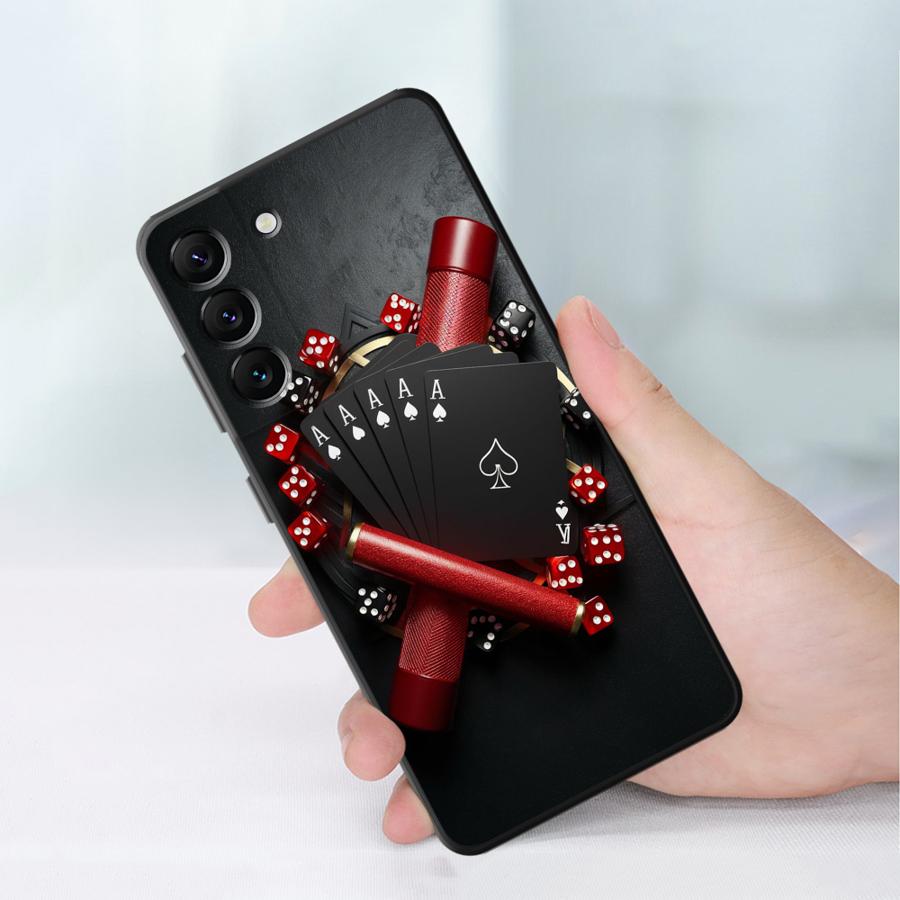 Чехол для телефона 'Карты и кости для покера' для Samsung Galaxy A20s A50s A70s A03s A04s A04e A05s A12 A13 A14 A15 A16 Мягкий чехол