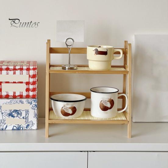 Деревянный стеллаж для хранения вещей, гладкие края, без заусенцев, двухслойная конструкция, прочная треугольная структура, настольный органайзер, демонстрационная стойка