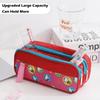 Portable Pen Bag Double Layer Pencil Pouch Trendy Pencil Box  for Student