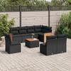 VidaXL Garden Lounge Set with Cushions 9 Pcs, Patio Sofas, Patio Furniture Set, Outdoor Furniture, Black 3227728