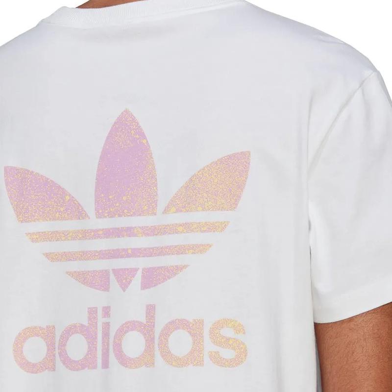 Adidas Оригинальное однотонное платье с логотипом и круглым вырезом, коротким рукавом, женское платье белого цвета HL6613