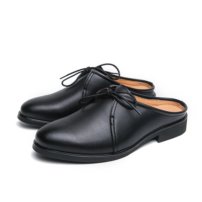 Fashion Summer Half Shoes for Men White Loafers Slippers Patent Leather Casual Driving Shoes Loafer Lightweight Flats Sandals Big Size46