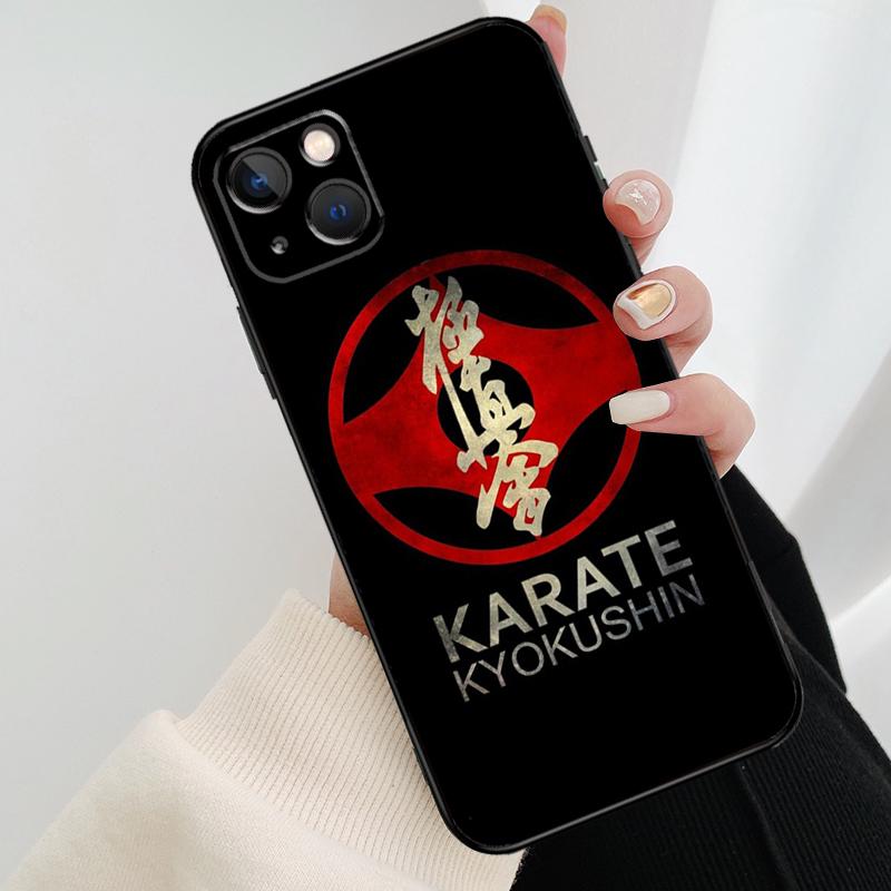 Kyokushin Karate Symbol Phone Case For iPhone 13 12 11 14 15 16 Pro Max Mini X XS Max XR Plus Case Back Cover