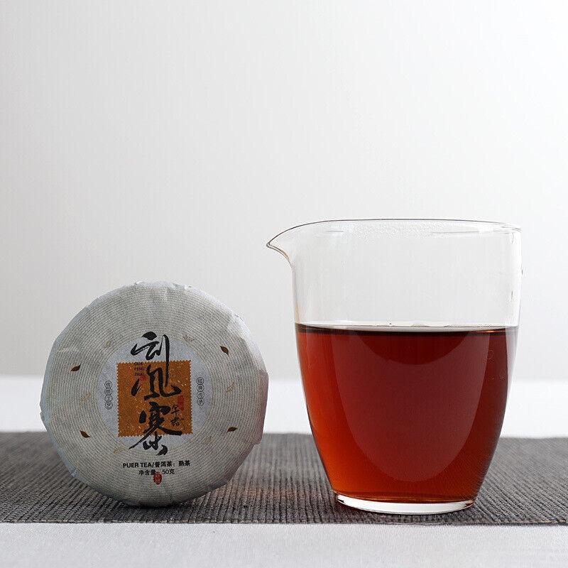Юньнань Пуэр Мэнхайский выдержанный чай 50 г Маленькие лепешки Скребки Выдержанный чайный лепешка