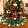 Christmas Tree Base Collar Plush Christmas Tree Base Cover Double-Sided Printing Aesthetic Home Decoration For Apartment