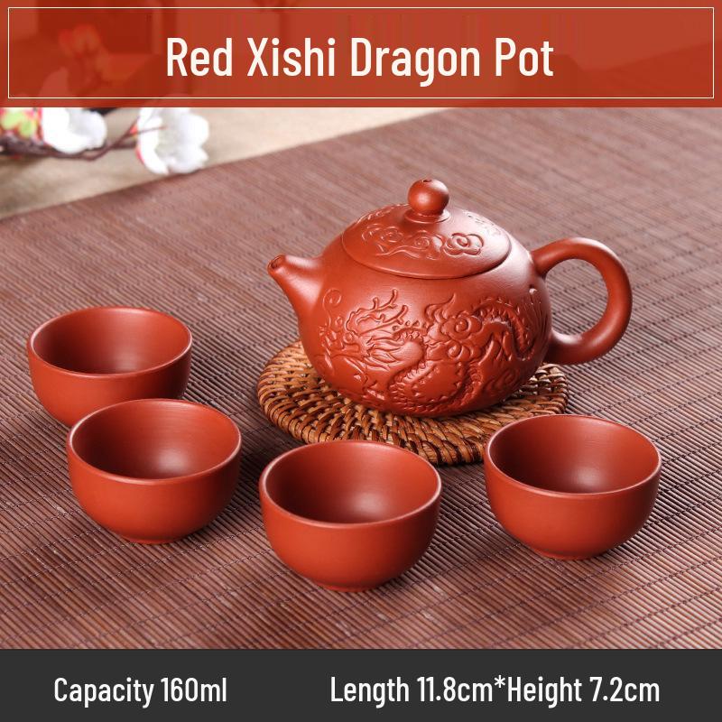 Small Capacity Yixing Xishi Pot: Handmade Purple Clay Teapot with Filter - Antique Style Kung Fu Tea Set