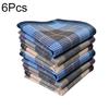 3 шт./6 шт. Платки из чистого хлопка для вытирания пота, в клетку, тонкие, впитывающие воду, мужские