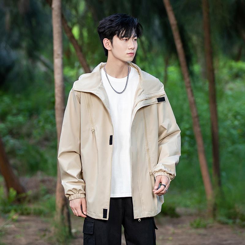 Storm Jacket Men's New Autumn Hooded Windproof Waterproof Multi-zip Jacket Lovers Fashion Outdoor Casual Jacket