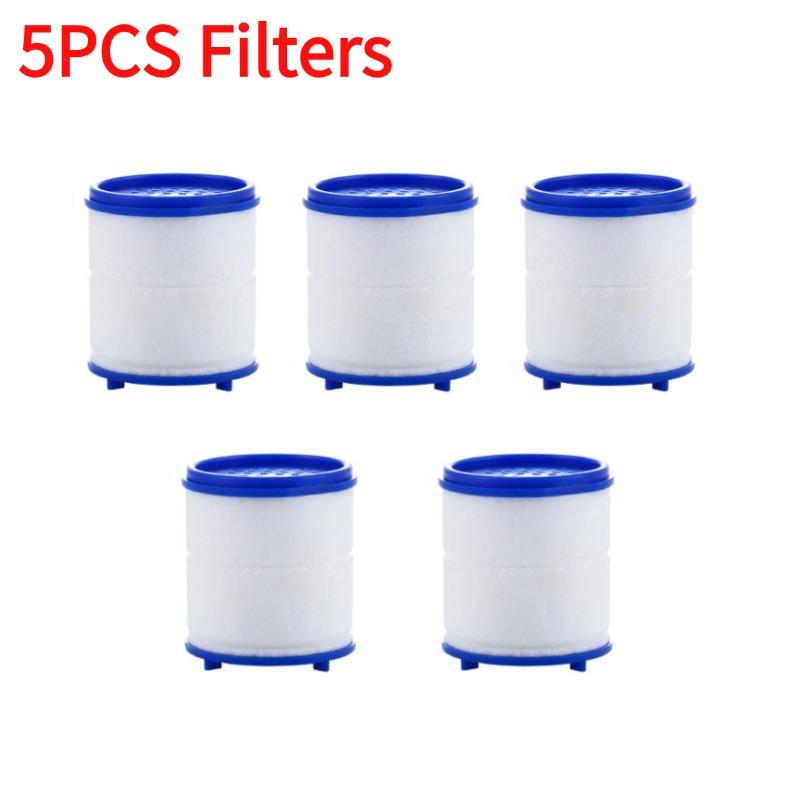 5-40PCS Faucet Water Filter Element Remove Chlorine Water Purifier Filter Dual Cartridge PP Cotton Water Filter Unit for Kitchen Bath Shower Tap