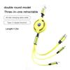 MXUI1 BMW Car Three-in-one Data Cable Retractable Charging Cable stickers For X6 G20 G05 G11 E30 M X3 X1 X2 E34 X4 X5 E62 E93 G30 E48