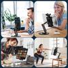 Tendak Aluminum Tablet Unique iPad Holder Adjustable Joint Fits Inch Stepless Angle Black Stand, Design, Stand, Arm, Alloy, 360-Degree Rotation,