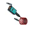 Мотоциклетное квадратное быстрозарядное зарядное устройство с двумя USB-портами и вольтметром, встроенным разъемом SAE