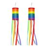 Colorful Rainbow Windsock Flag 100cm Courtyard Screen Printing Flag  Party Celebrations Decor