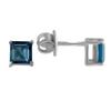 Серебряные серьги с топазом Лондон Блю 1.298ct (2064558)