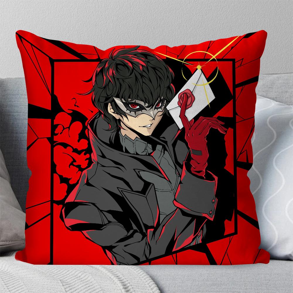 P-Persona 5 Ролевая игра Наволочка Квадратная Подушка Спальня Диван Отдых Комфорт Подушка для Автомобиля Гостиная Домашний Декор 40X40