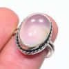 Кольцо из серебра 925 пробы с натуральным розовым кварцем, размер 7 a5z77