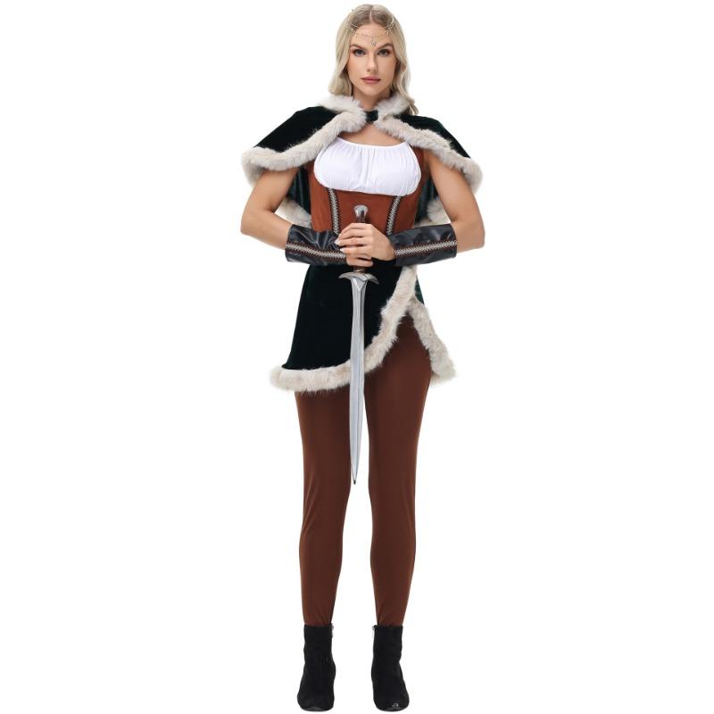 Темный костюм воина для женщин на Хэллоуин, Рождество, костюм женщины-рыцаря