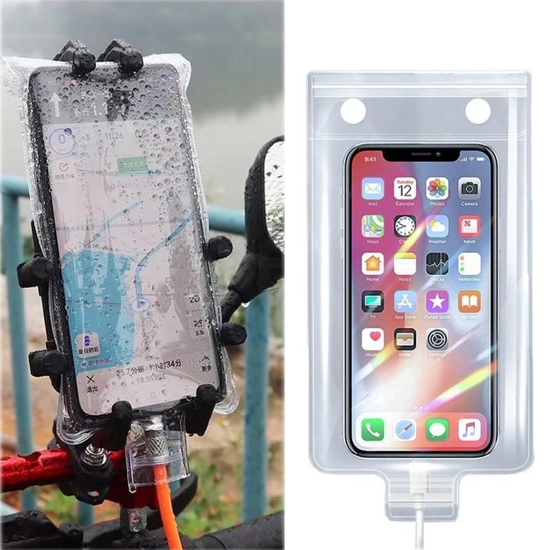 1/5Pcs Pcs Universal Transparent Phone Cases Waterproof Mobile Phone Cover Pouch Bags for Cycling Biking Outdoor Cellphone Cover 5