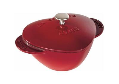 Кастрюля - STAUB - Кастрюля-сердце - 20 см - Эмалированная матово-черная - 1,75 л - Крышка с шипами®