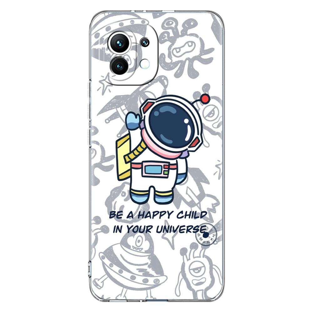 Прозрачный чехол Astronaut Universe для Xiaomi Mi Poco X3 NFC M3 Pro F3 F1 11 Lite 12 Note 10 11T 9T