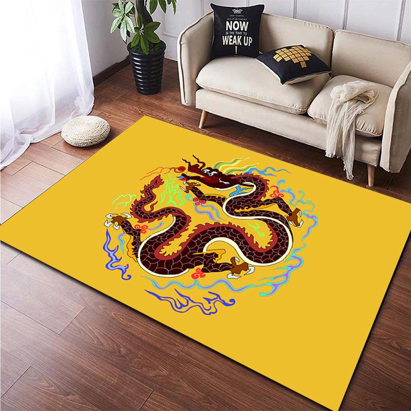 Ковер с принтом китайского дракона и животных для гостиной, большой ковер, мягкий коврик, коврики для стульев для киберспорта, Alfombra, подарки, Прямая поставка
