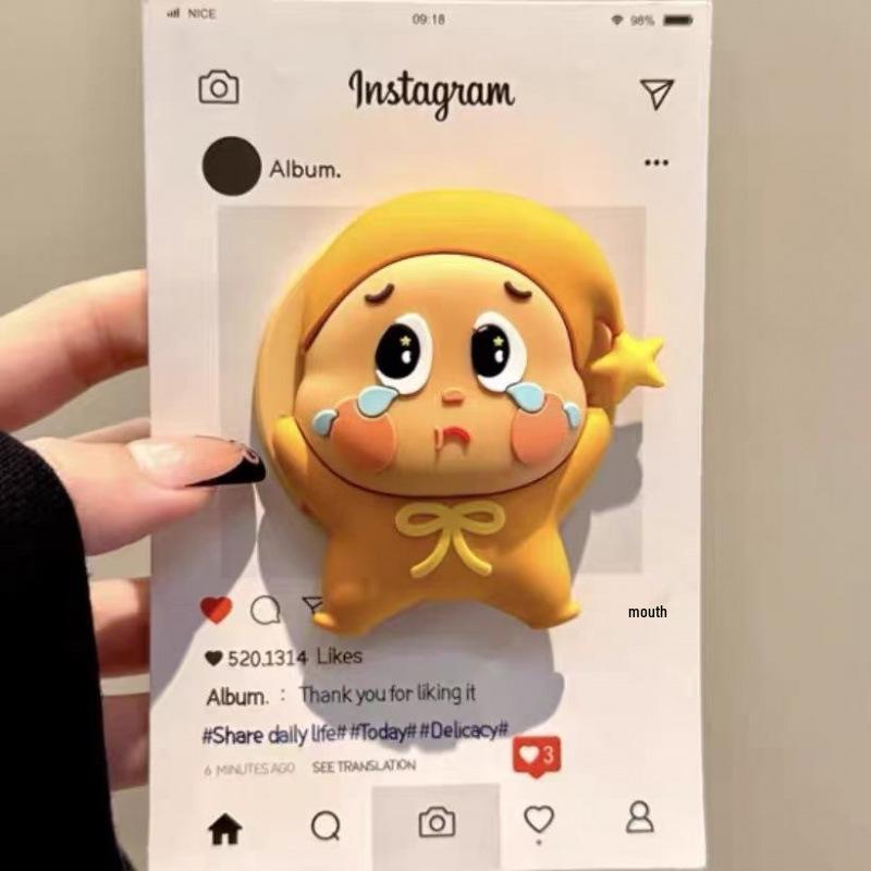 3D Cartoon Magnetic iPhone Stand - Silicone Soft Holder.