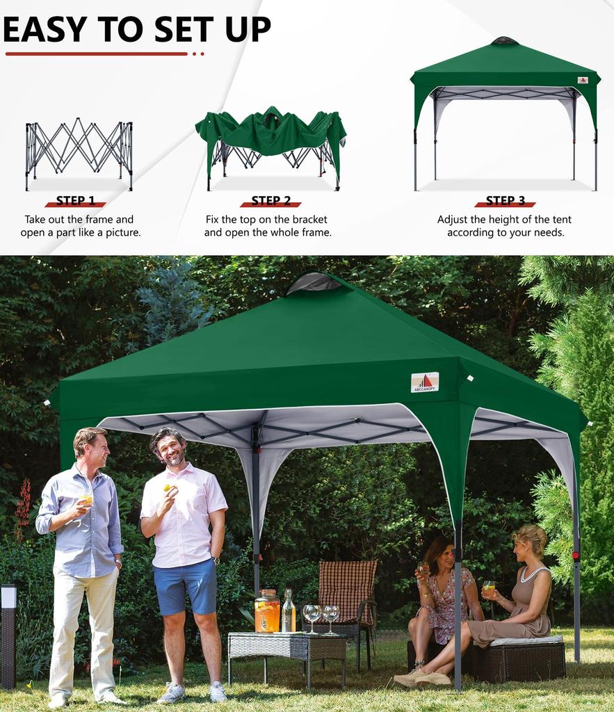 ABCCANOPY брезентовая палатка с регулировкой одним нажатием 3 уровня, вентиляция, потолок, наружная, легкая, большая брезентовая палатка с подушкой для роликов, высокое давление воды, теплоизоляция