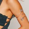 Bohemian Egypt Bar Curve Geo Open Upper Arm Cuff Armlet Armband Bangle Wedding Viking Bracelet Gift Jewelry Pulseiras