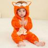 Winter Halloween Dinosaur Kigurumi Cosplay Clothes Hooded Animal Cow Monkey Unicorn Onesies Baby Thick Romper Newborn Jumpsuit