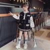 Корейский костюм в студенческом стиле с кардиганом и короткой юбкой для девочек