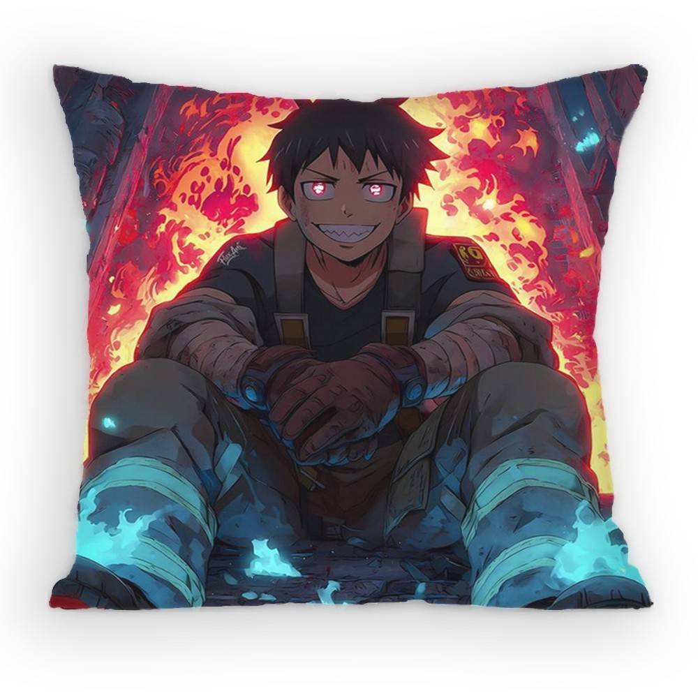 Чехол на подушку Fire Force Синра Кусакабе Чехол от пылевых клещей Невидимая молния шелковистый Чехол на диванную подушку для спальни