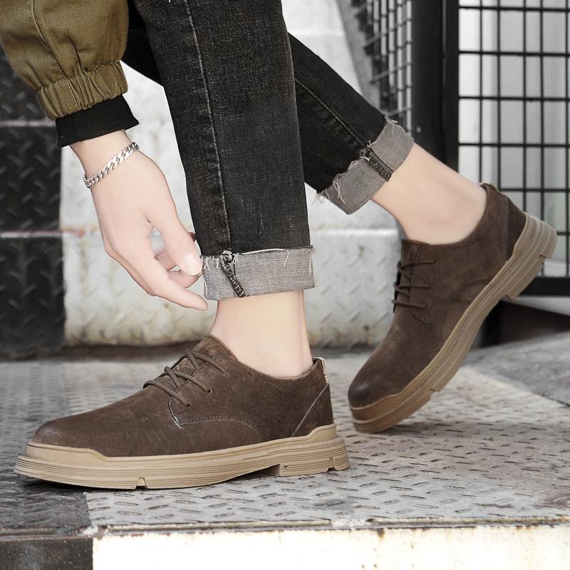 Модная уличная мужская кожаная обувь Удобная повседневная деловая обувь на мягкой подошве Спортивная обувь для вождения Офисная мужская обувь Нескользящая Zapatos Hombre