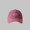 New embroidered letter baseball cap for women, wide-brim soft-top hat, pure cotton outdoor versatile baseball cap for men