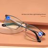 Men High-Grade Metal Frame Reading Glasses Blue Light Blocking Anti-Radiation Business Women Comfortable Far Sight Eyeglasses