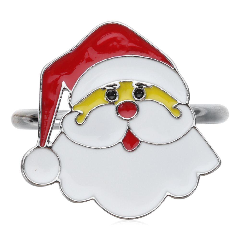 Xmas Kitchen & Bar DIY Craft Wedding Supplies Santa Claus Mouth Ring Napkin Ring Christmas Supplies