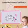 Hanging Rope Magnetic Whiteboard Set with PVC Frame Smooth Writing Surface Magnetic Dry Erase Board with Pen 2 Buckles