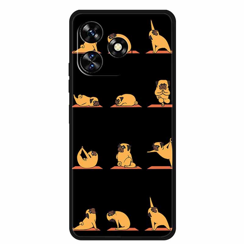 Чехол For Oukitel C51 Чехол Милый Мультяшный Кот Черный Силиконовый Мягкий Чехол для Телефона For Oukitel C51 Задняя Крышка Чехлы C 51 Coque 6.8" Capa