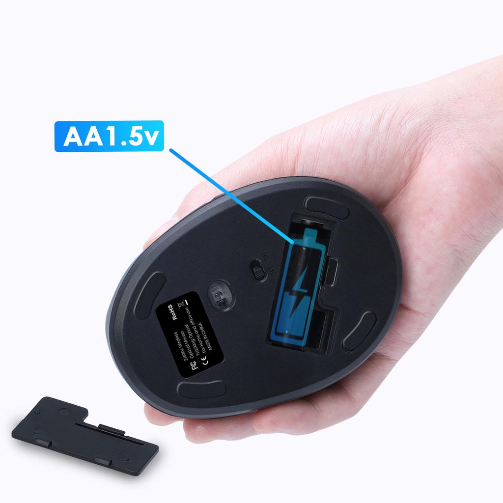 Беспроводная мышь, вертикальная игровая USB-зарядная мышь, компьютерная мышь, эргономичная вертикальная мышь для ПК, ноутбука, домашней работы