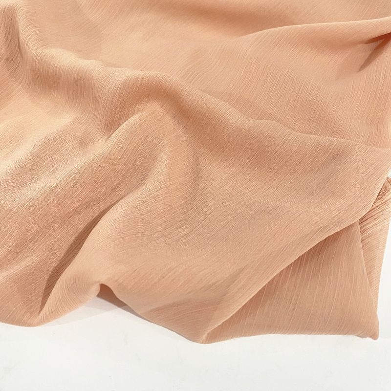 75D Pleated Chiffon Fabric Plain By The Meter for Clothes Dress Shirt Background Diy Sewing Cloth Soft Breathable White Green